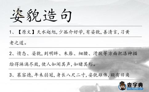姿貌造句