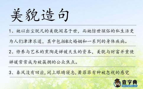 美貌造句