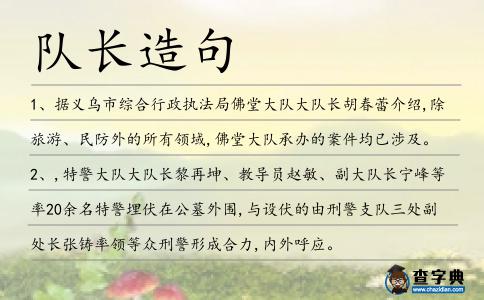 隊長造句