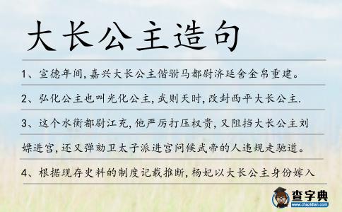 大長公主造句