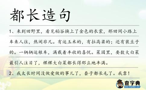 都長造句