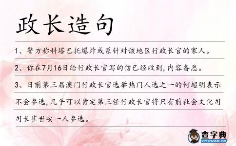 政長造句