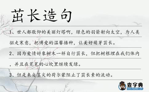 茁長造句