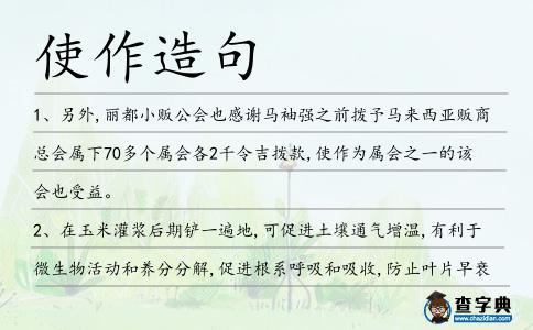 使作造句