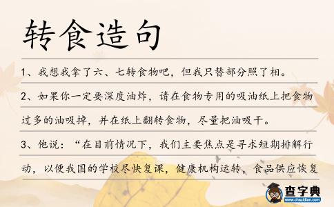 轉食造句