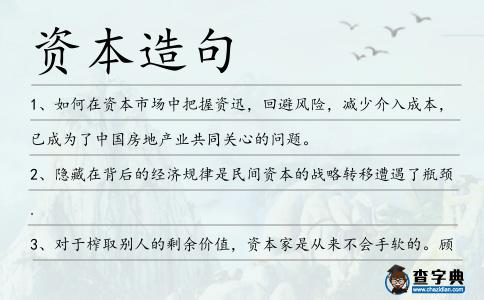 資本造句
