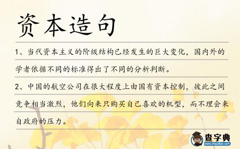 資本造句