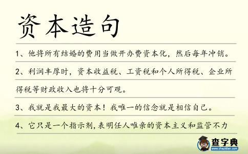 資本造句