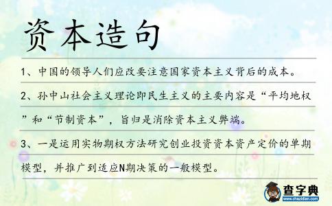 資本造句