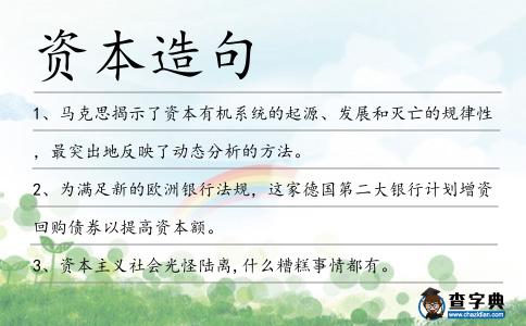 資本造句