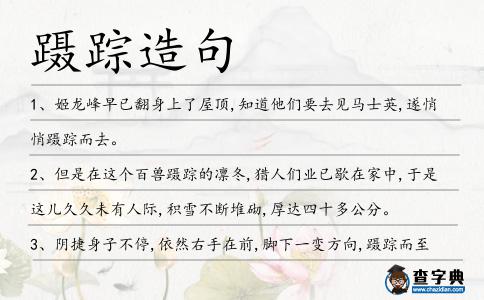 躡蹤造句