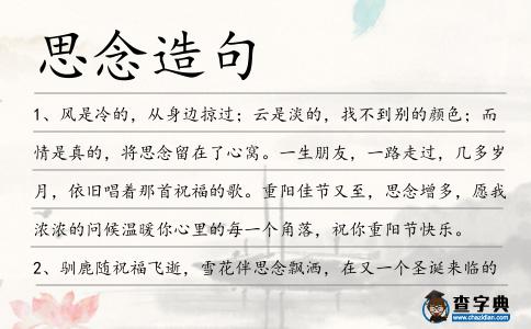 思念造句