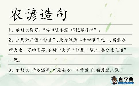 農諺造句