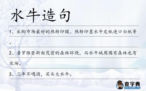 水牛造句