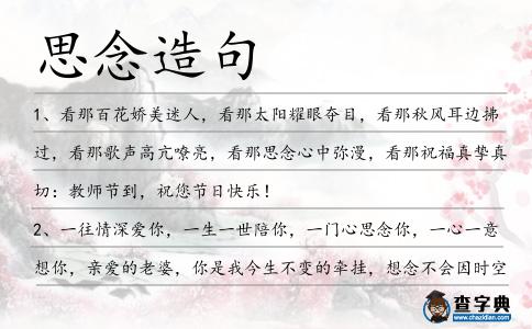 思念造句