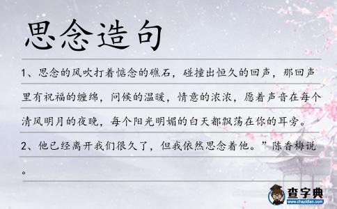 思念造句