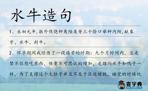 水牛造句
