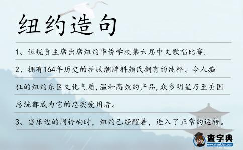 紐約造句