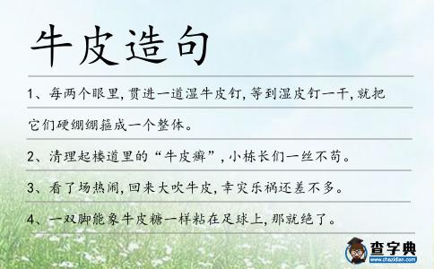 牛皮造句