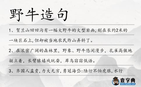 野牛造句