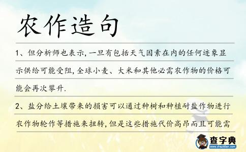 農作造句