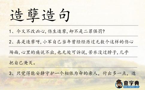 造孽造句