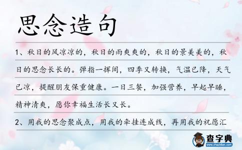 思念造句