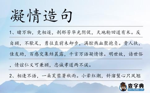 凝情造句