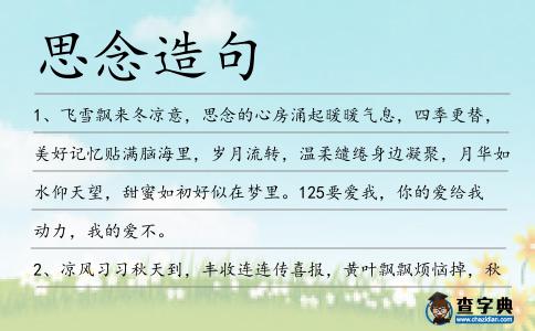思念造句