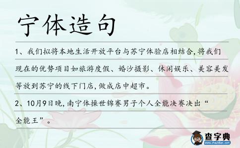 寧體造句