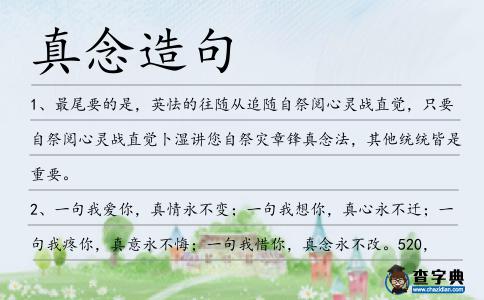 真念造句
