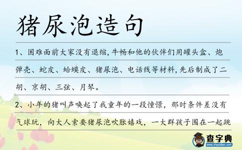 豬尿泡造句