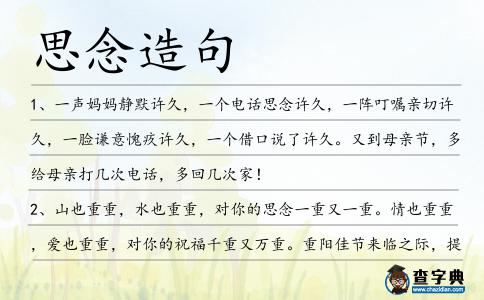 思念造句