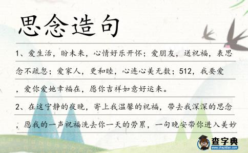 思念造句