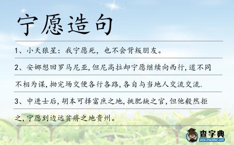 寧愿造句