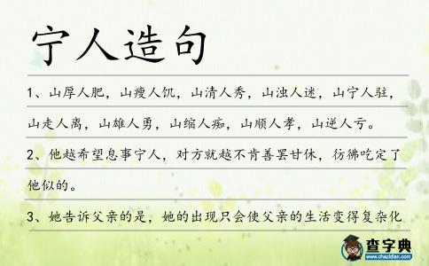 寧人造句