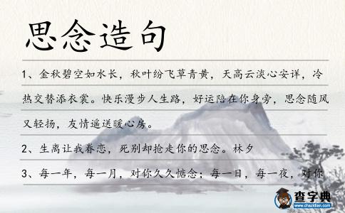 思念造句