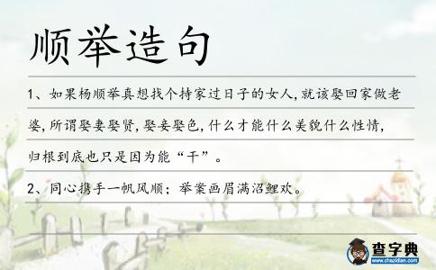 順舉造句