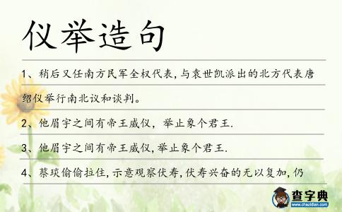 儀舉造句