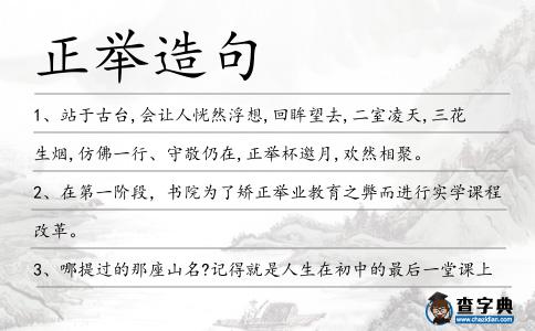 正舉造句