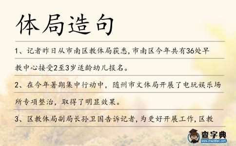 體局造句