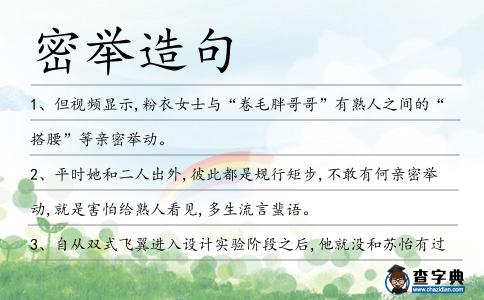 密舉造句