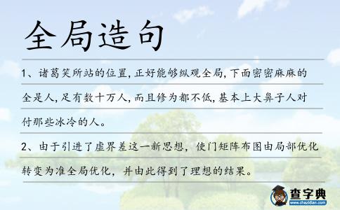 全局造句