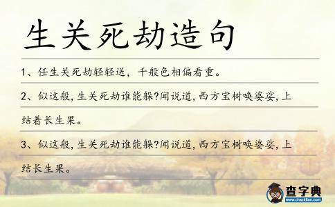 生關死劫造句