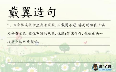 戴翼造句