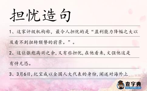 擔憂造句