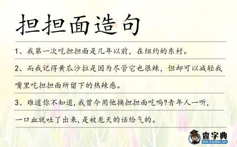 擔擔面造句