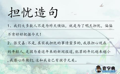 擔憂造句