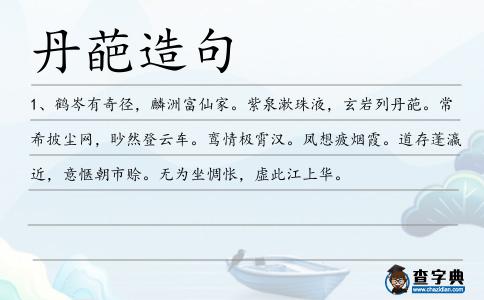 丹葩造句