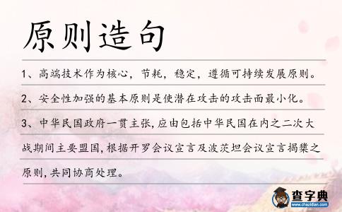 原則造句